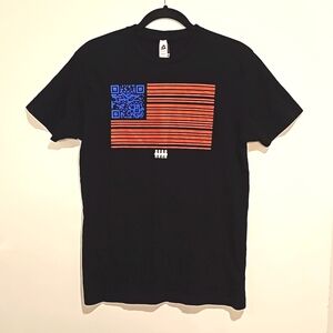 March for Our Lives black short sleeve graphic tee Medium flag QRcode UNISEX